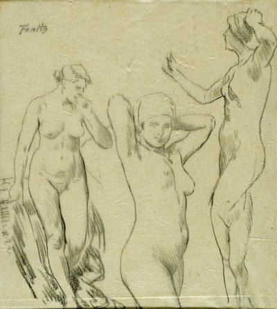 Çalışma [Kadın çıplakları] by Ignace Henri Jean Fantin Latour