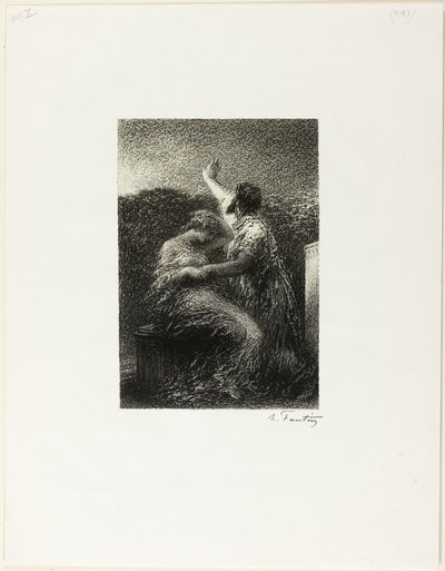 Büyücü Balthasar ve Fatima by Ignace Henri Jean Fantin Latour