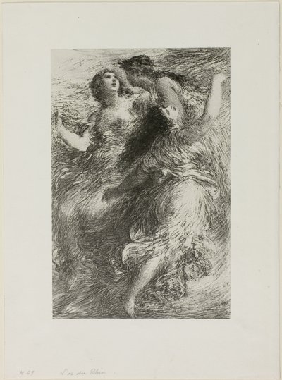 Rhinegold: Sahne I, Rhinemaidens by Ignace Henri Jean Fantin Latour