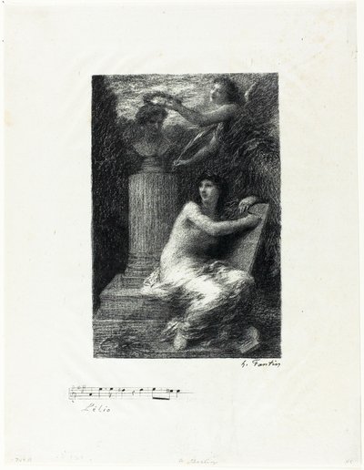 Berlioz'a, küçük tabak by Ignace Henri Jean Fantin Latour