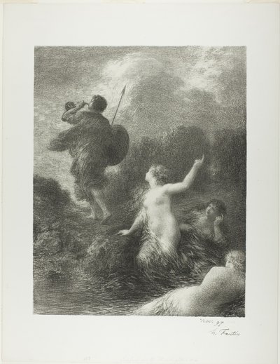Tanrıların Alacakaranlığı: Siegfried ve Ren Bakireleri by Ignace Henri Jean Fantin Latour