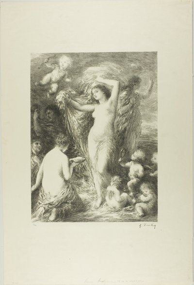 Yükselen Venüs by Ignace Henri Jean Fantin-Latour