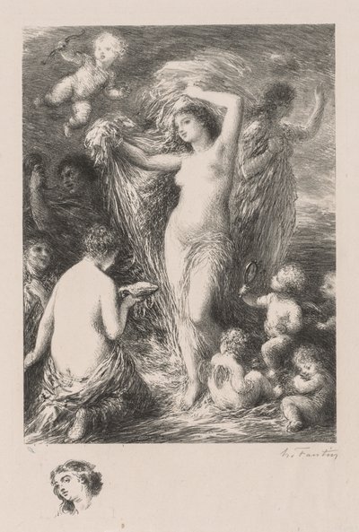 Yükselen Venüs by Ignace Henri Jean Fantin Latour