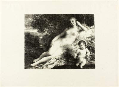 Venüs ve Aşk Tanrısı, ikinci plaka by Ignace Henri Jean Fantin Latour