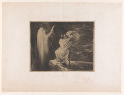 Wotan, yeryüzü tanrıçası Erda'yı Siegfried'e çağırır. Perde III. Evokasyon d'Erda Richard Wagner'in hayatı ve eserleri (dizi adı) by Ignace Henri Jean Fantin Latour