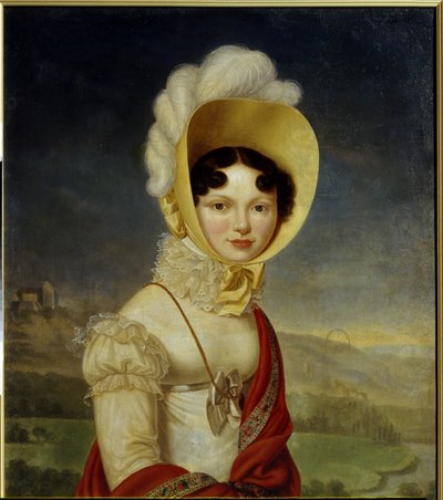 Rusya Büyük Düşesi Catherine Pavlovna (1788-1819). Henri Francois Riesener (1767-1828), tuval üzerine yağlı boya tablosu. Fransız sanatı by Henri Francois Riesener