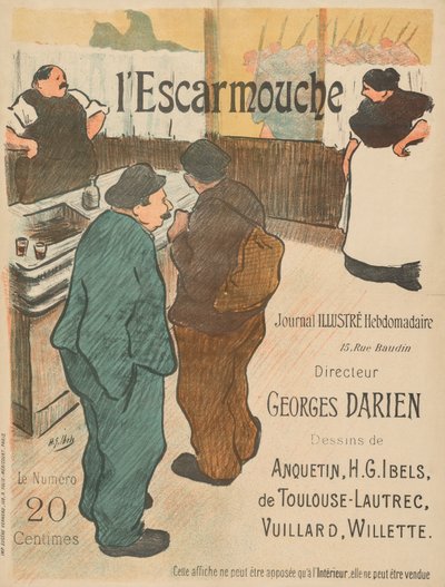 LEscarmouche için çizim. by Henri Gabriel Ibels