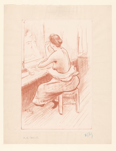 Kadının tuvaleti halk şarkısı by Henri Gabriel Ibels