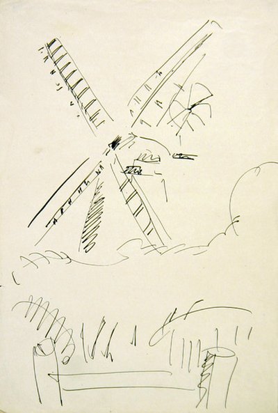yel değirmeni by Henri Gaudier Brzeska