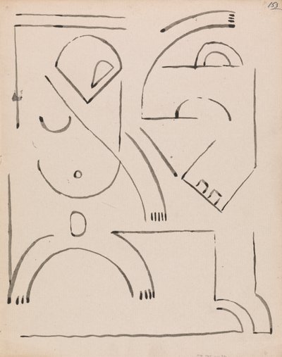 Soyut Şekil Kompozisyonu by Henri Gaudier Brzeska