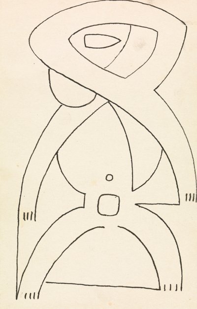 Rölyef Tasarımı İçin Figür Çalışması by Henri Gaudier Brzeska