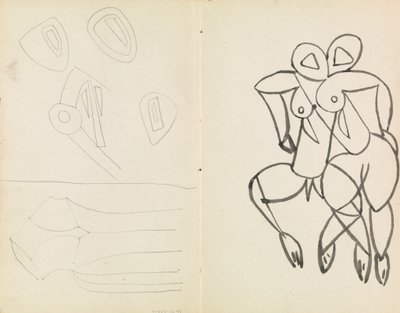Beş Soyut Eskiz ve Erkek ve Kadın Figürleri İçin Çalışmalar by Henri Gaudier Brzeska
