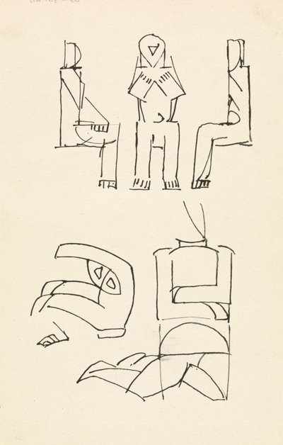 Beş Figür Çalışması by Henri Gaudier Brzeska