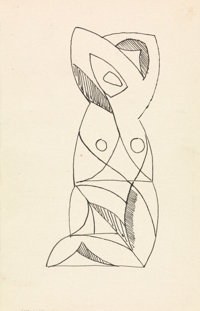 Diz Çömelmiş Kadın Figürü by Henri Gaudier Brzeska