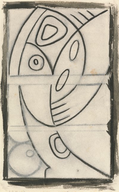 Soyut Bir Kadın Figürünün Rölyef Tasarımı by Henri Gaudier Brzeska