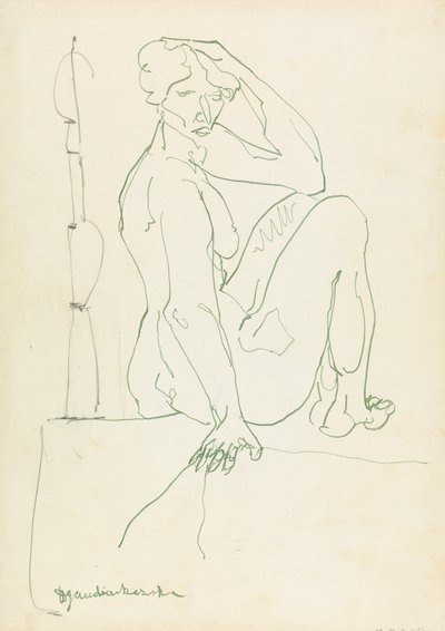 Oturan Kadın Figürü by Henri Gaudier Brzeska