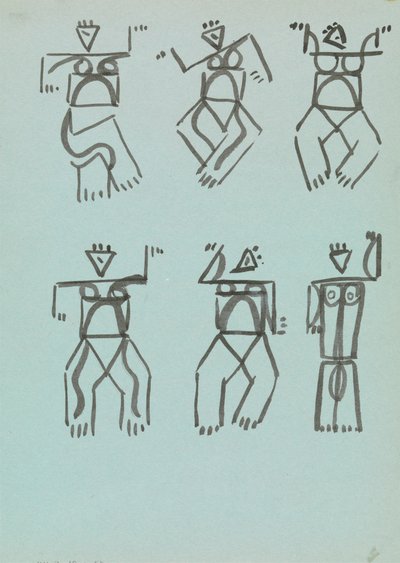 Dans Eden Figürlerle İlgili Altı Çalışma by Henri Gaudier Brzeska