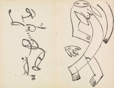 Dans Eden İki Figür Çalışmaları by Henri Gaudier Brzeska