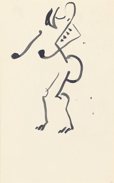 "Kızıl Taş Dansçısı" Çalışması, 1914 by Henri Gaudier-Brzeska