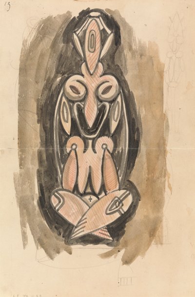 Heykel Sütunu Çalışması by Henri Gaudier Brzeska