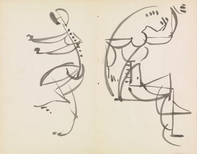 İki Figür Çalışması by Henri Gaudier Brzeska