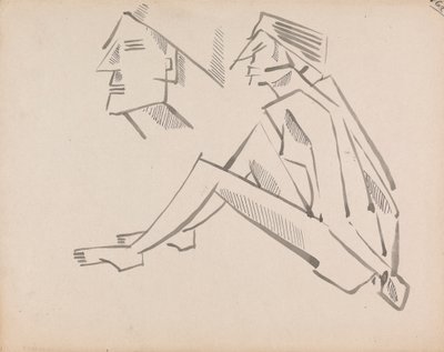 İki Figür Çalışması by Henri Gaudier Brzeska