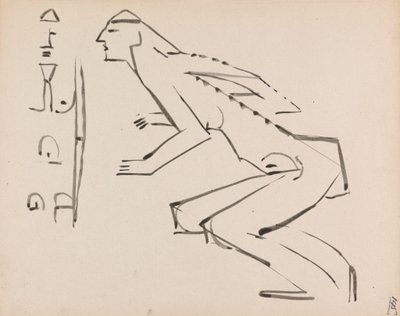Bir Heykel İçin İki Çalışma by Henri Gaudier Brzeska