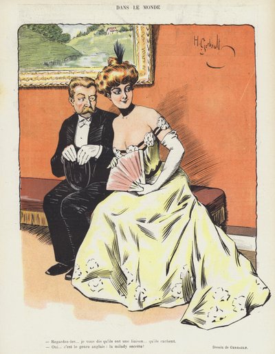 Le Rire (renkli taş) için çizim by Henri Gerbault