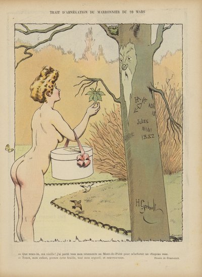 Le Rire (renkli taş) için çizim by Henri Gerbault