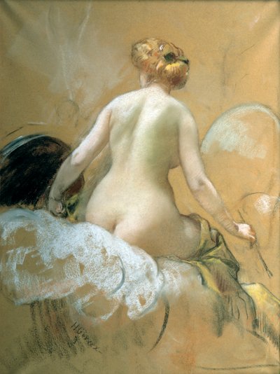 19. yüzyılın sonlarında 20. yüzyılın başlarında yapılmayan Elysee Sarayı için bir tavan duvar resmi taslağı by Henri Gervex
