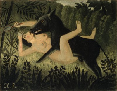 Güzel ve Çirkin, c.1908 (tuval üzerine yağlıboya) by Henri J.F. (1844-1910) Rousseau