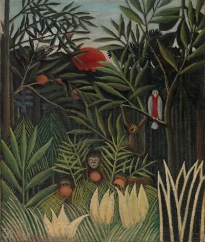 Maymunlarla Manzara by Henri J.F. 1844 1910 Rousseau