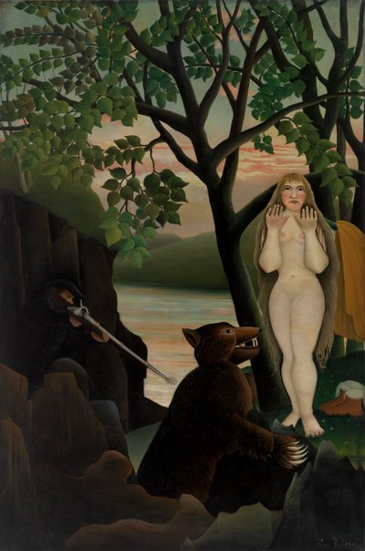 Çıplak ve Ayı, 1901 by Henri J.F. 1844 1910 Rousseau