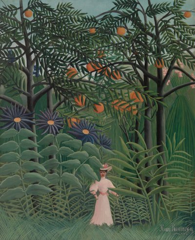 Egzotik Bir Ormanda Yürüyen Kadın, 1905 by Henri J.F. 1844 1910 Rousseau