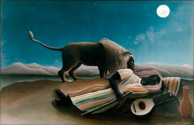 Uyuyan Çingene Tablosu, Henry Rousseau dit le Douane Rousseau tarafından by Henri J.F. Rousseau