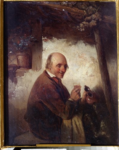 ""Şarap Kadehli Adam" (Şarap Kadehli Adam) Tablosu Henri Joseph Gommarus Carpentero (1820-1874) 19. yüzyıl Ivan Kramskoy Güzel Sanatlar Müzesi (veya Kramskoi), Voronezh (Voronezh), Rusya. by Henri Joseph Gommarus Carpentero
