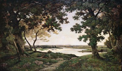 Sandy Nehri ile Ormanlık Peyzaj, 1882 by Henri Joseph Harpignies