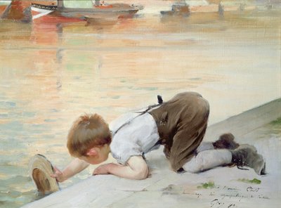 Rıhtım kenarında by Henri Jules Jean Geoffroy