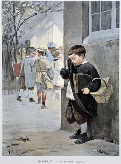 Kısıtlamada - Geoffroy tarafından “” Le Figaro Illustré”””de suluboya, Mayıs 1901 by Henri Jules Jean Geoffroy