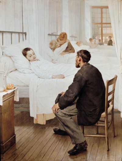 Hastanede Ziyaret Günü, 1889 by Henri Jules Jean Geoffroy