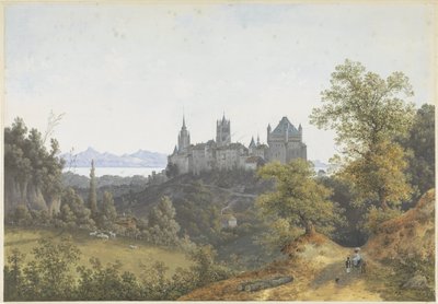 Kale ve katedral manzaralı Lozan manzarası by Henri Knip