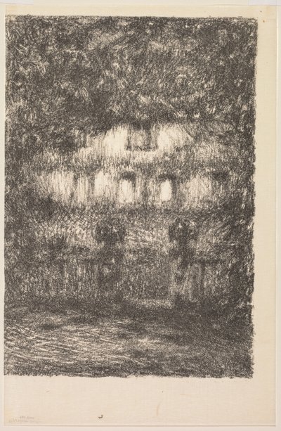 Ay Işığındaki Ev by Henri Le Sidaner