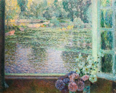 Nehir üzerinde Pencere. by Henri Le Sidaner
