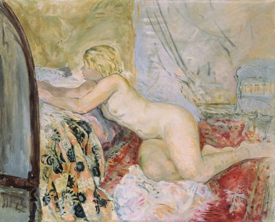 Bir Yatağa Karşı Çıplak Yatarken, by Henri Lebasque