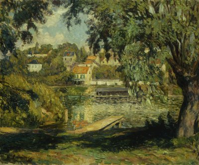 Nehir Kenarındaki Köy; Village au Bord de la Riviere, 1900 dolayları by Henri Lebasque