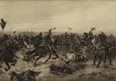 Agincourt Savaşı; 1415 (gravür) by Henri Louis Dupray