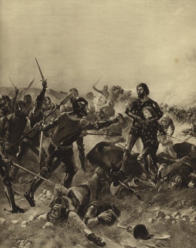 Battle of Poitiers, 1356 (gravure) by Henri Louis Dupray
