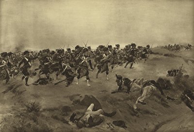 Quatre Bras Savaşı, 1815 (gravür) by Henri Louis Dupray