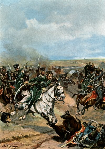 20. Chasseurs Subaylarının Kahramanlığı by Henri Louis Dupray