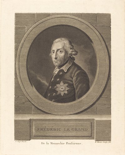 Büyük Frederick, Prusya Kralı by Henri Marais after Anton Graff
